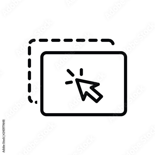 Black line icon for drag drop