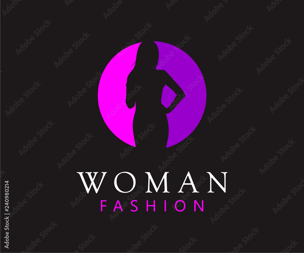 Elegant of Woman Salon logo design concept