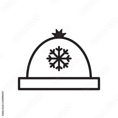 winterhat line icon vector design graphic illustration photo