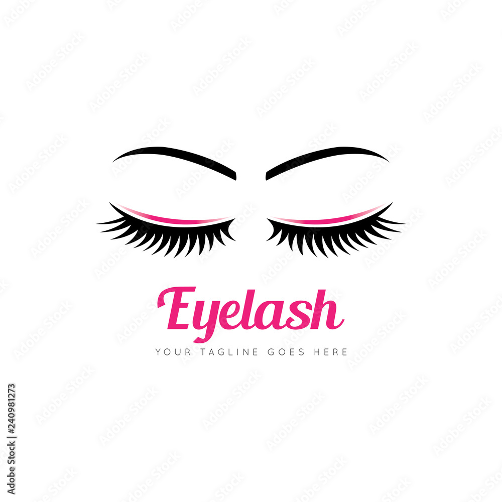 eyelash logo and icon vector ilustration design template