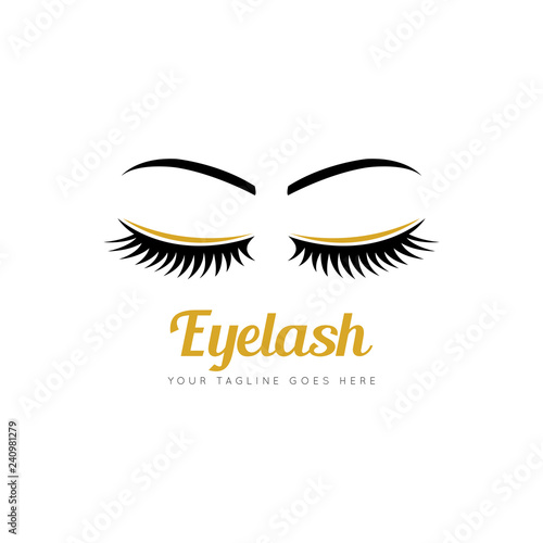 eyelash logo and icon vector ilustration design template