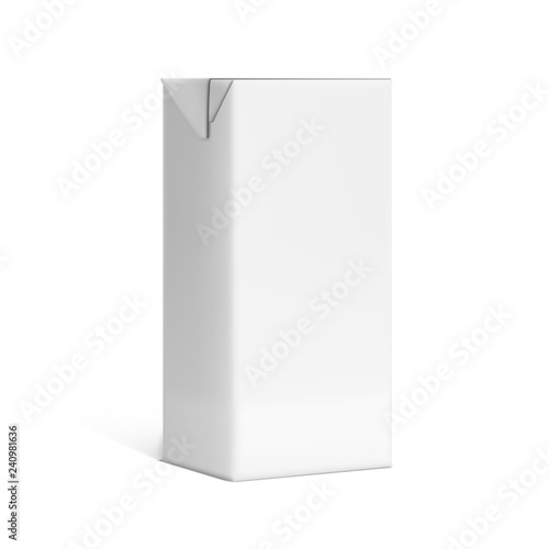 Realistic Milk Or Juice Clear White packaging For Branding
