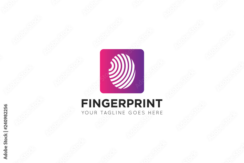 Finger print concept logo and icon design template Finger print concept logo and icon design template