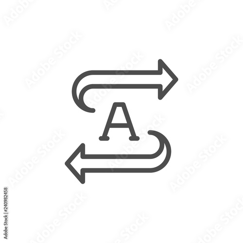 Translation line icon