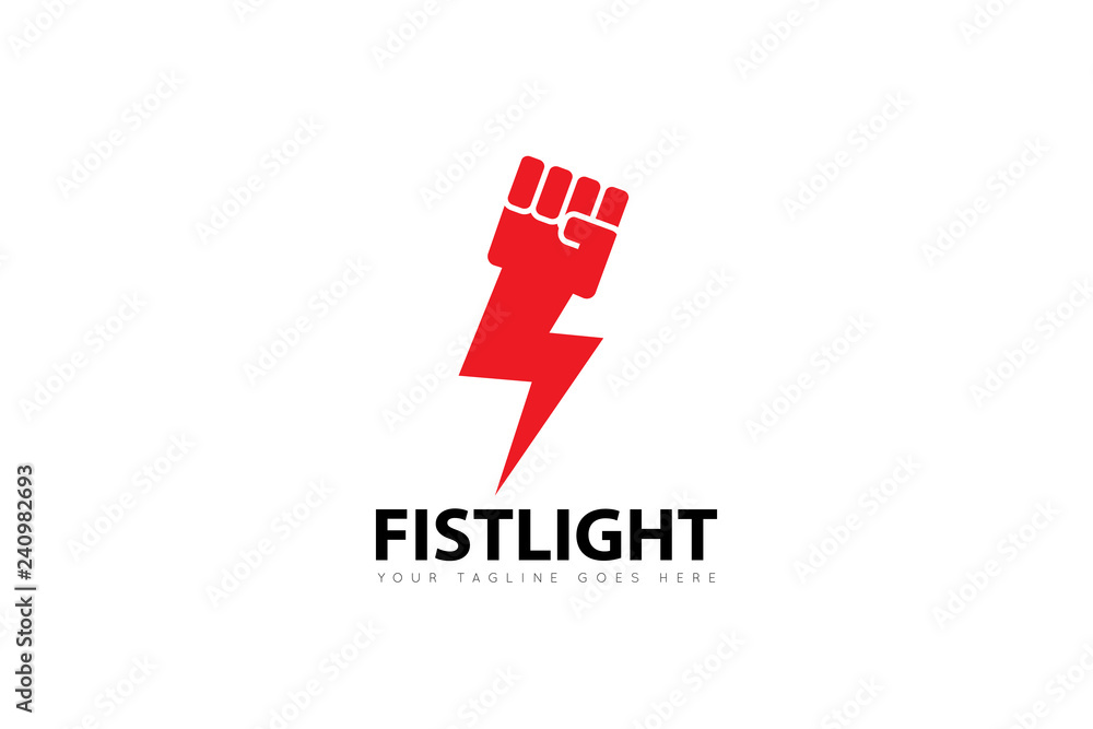 Fototapeta premium fist logo and icon vector design template