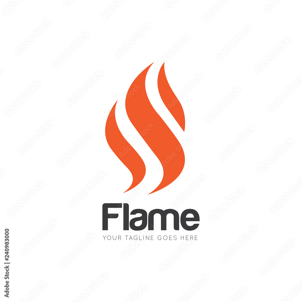 Obraz premium flame logo and icon vector illustration design template