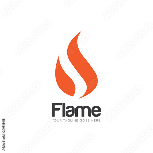 flame logo and icon vector illustration design template