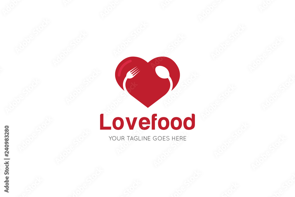 love food logo and icon vector design template