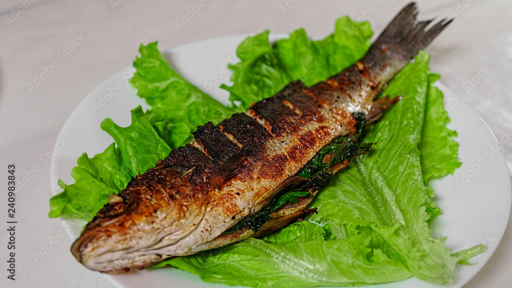 sea bass, Grilled sea bass, food, fish, dinner sea bass, Grilled sea bass, food, fish, dinner