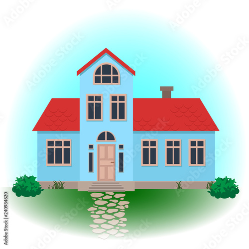 Wallpaper Mural Family house vector illustration Torontodigital.ca