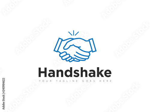 people deal handshake logo and icon vector design template