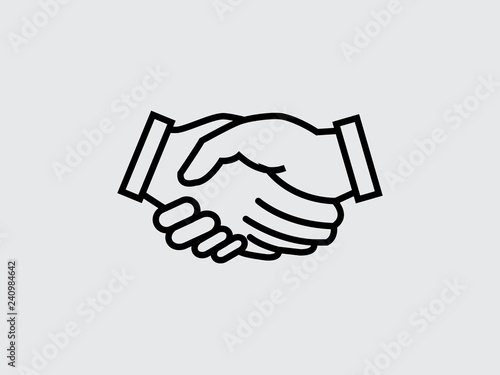 people deal handshake logo and icon vector design template