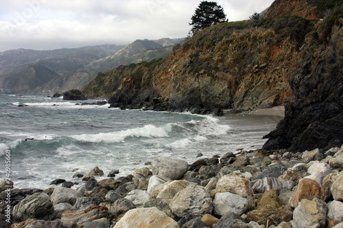 Ocean Waves on a California Coast