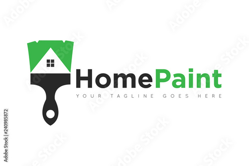Paint concept logo and icon vector ilustration design template