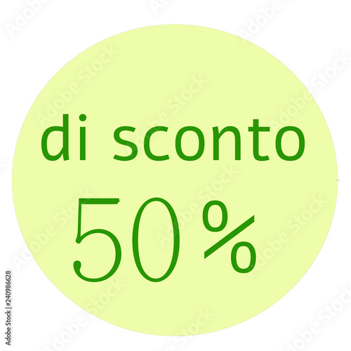 50% discount illustration italian