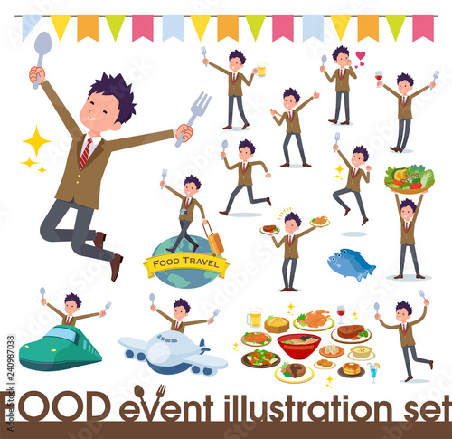 flat type school boy Brown Blazer_food festival
