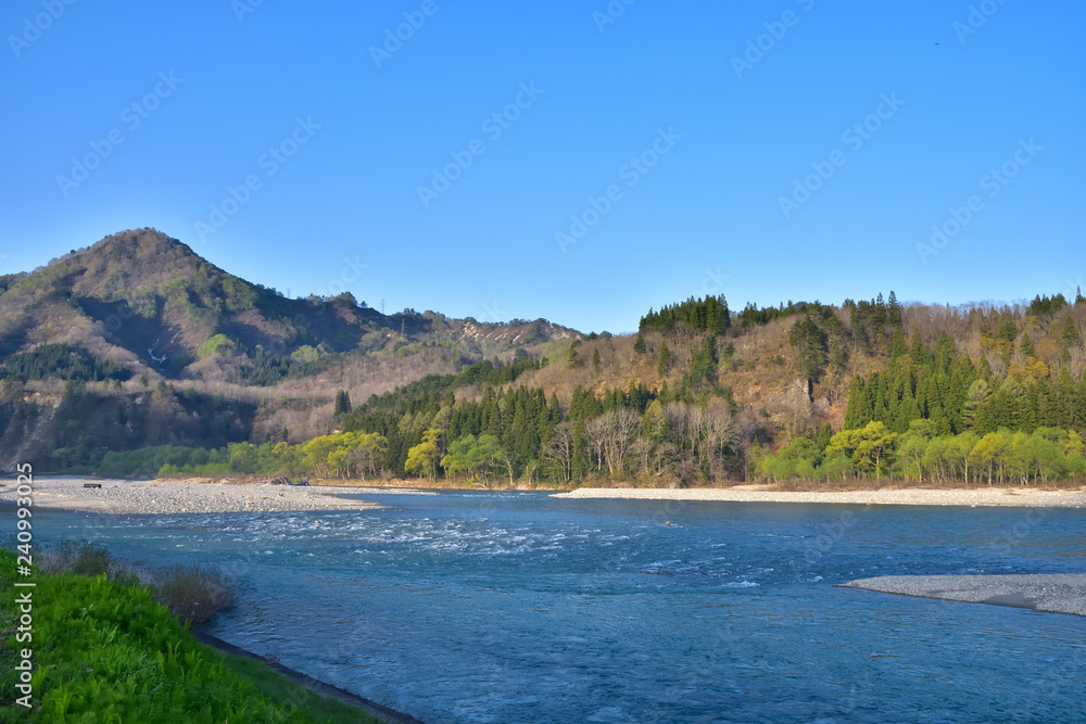 福島　只見町を流れる只見川