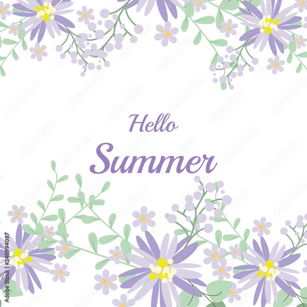 Obraz Summer flower composition with delicate light flowers. illustration.