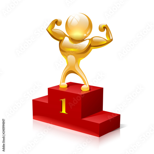 vector beaker prize statuette winner