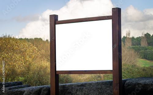 Wooden Advertisement Mockup