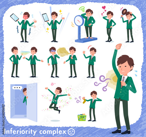 flat type school boy Green Blazer_complex