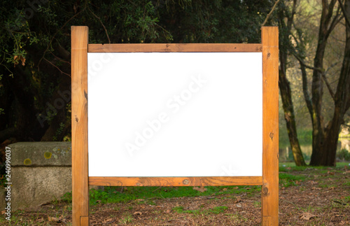 Wooden Advertisement Mockup