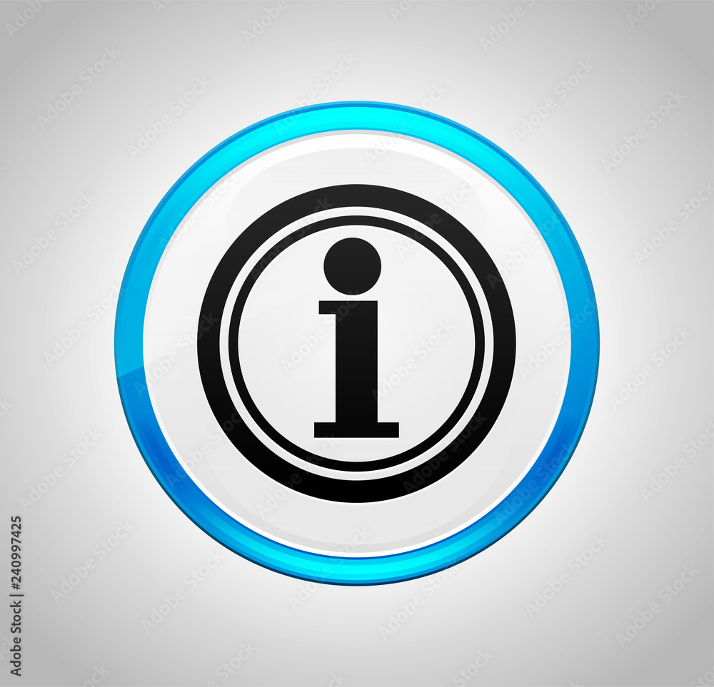 Info icon round blue push button Info icon round blue push button