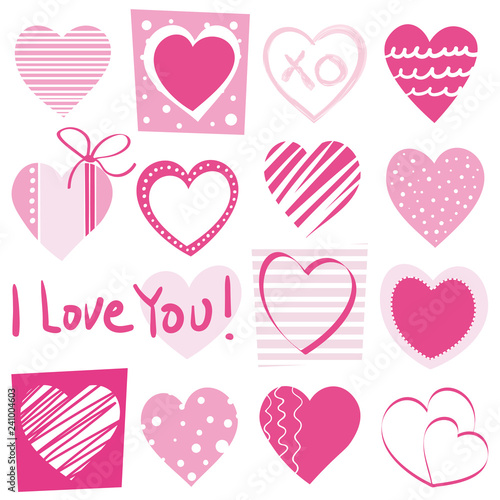 Valentine’s day hand drawn ...