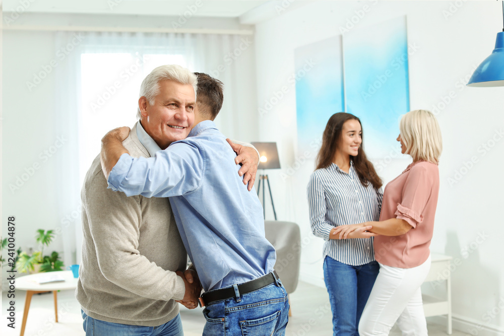 Happy family at home. Reunion of generations Happy family at home. Reunion of generations