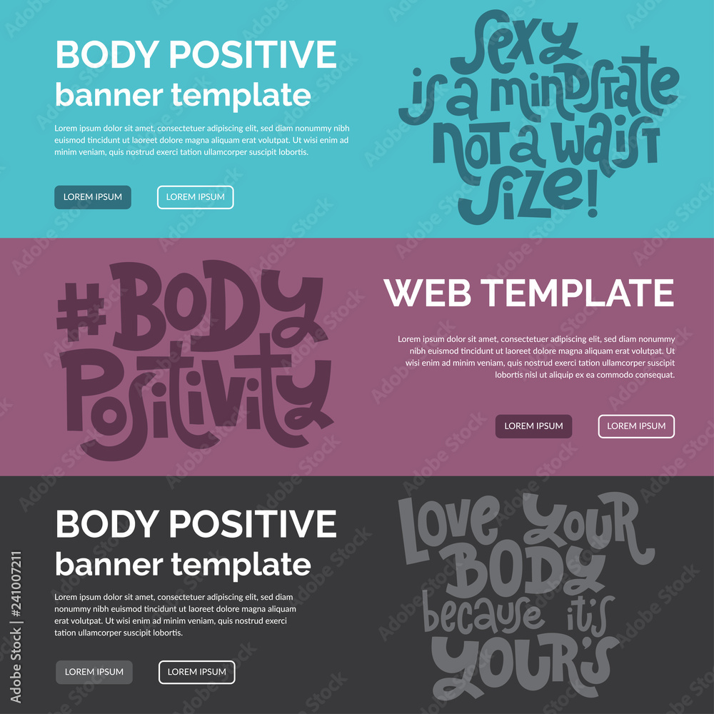 Fototapeta premium Body positive quotes