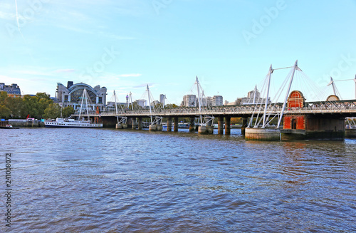 landscape of Thames river London city United Kingdom