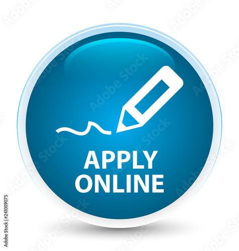 Apply online (edit pen icon) special prime blue round button