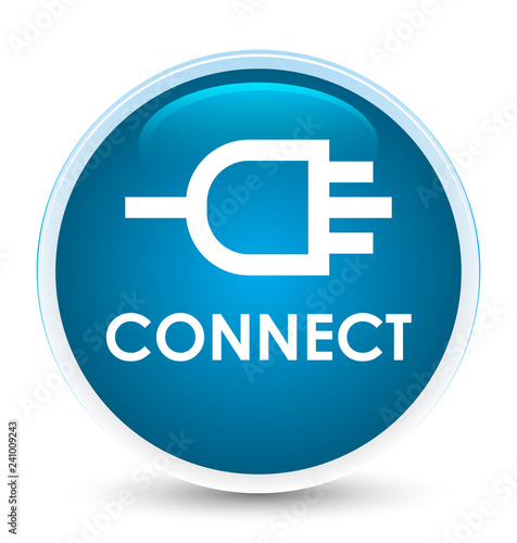 Connect special prime blue round button