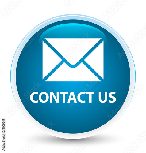 Contact us (email icon) special prime blue round button