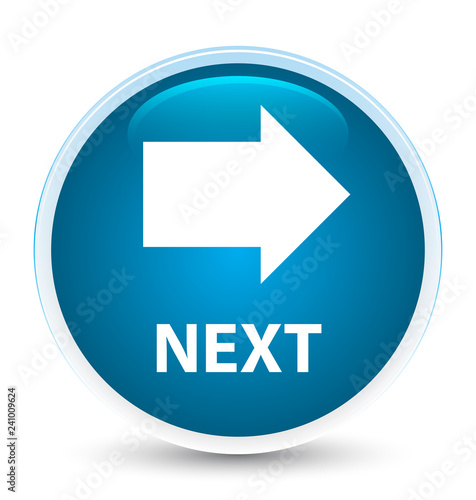 Next special prime blue round button