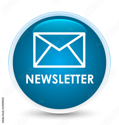 Newsletter special prime blue round button