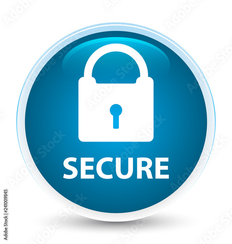 Secure (padlock icon) special prime blue round button