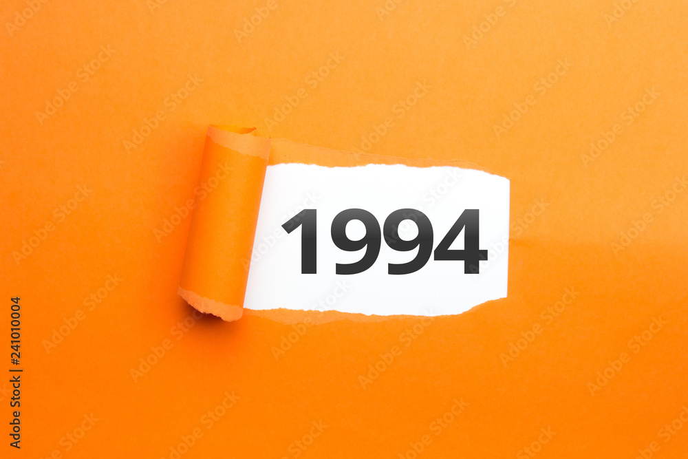 Naklejka premium surprising Number / Year 1994 orange background