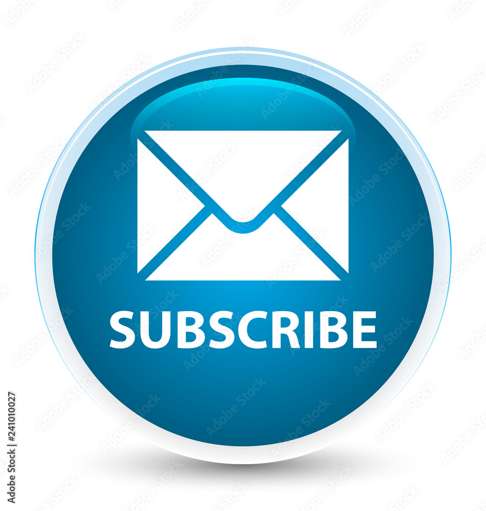 Subscribe (email icon) special prime blue round button Subscribe (email icon) special prime blue round button