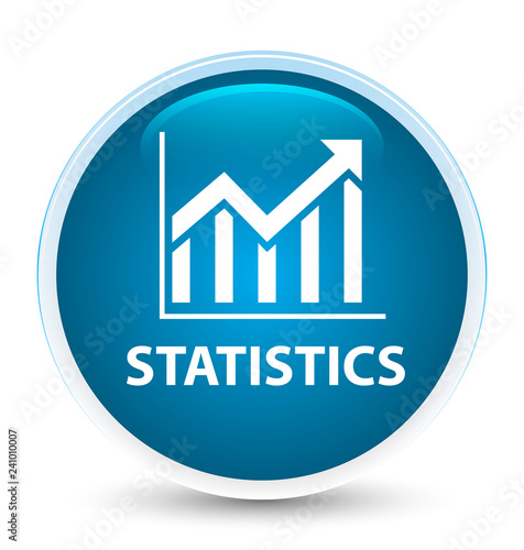 Statistics special prime blue round button