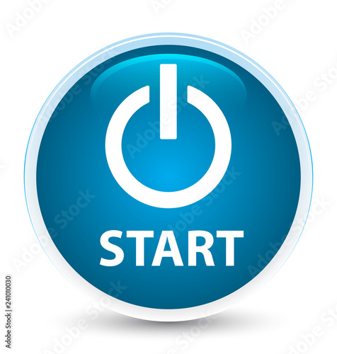 Start (power icon) special prime blue round button