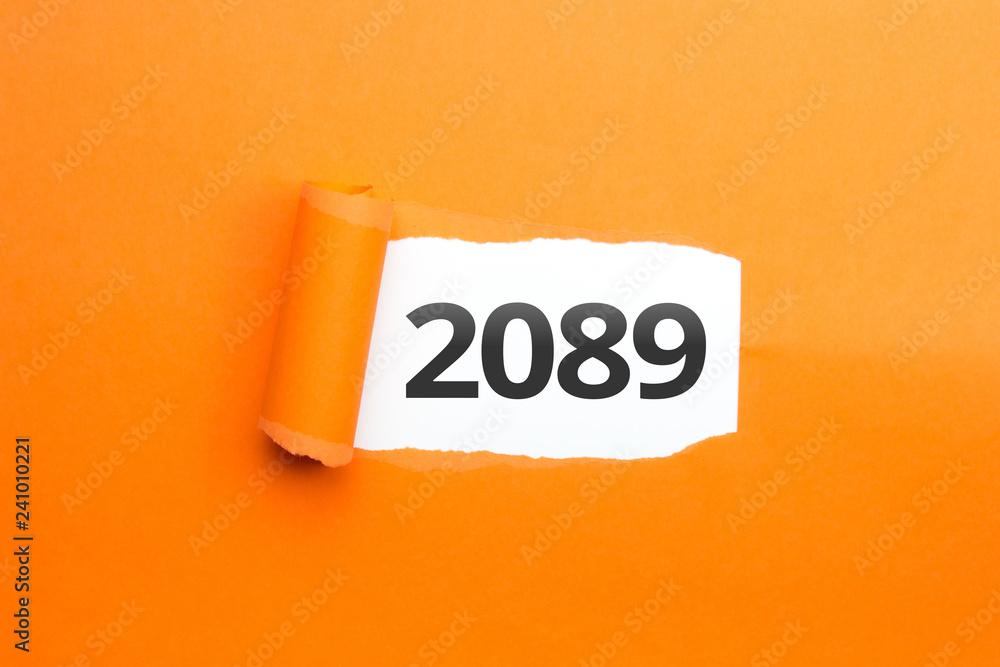 surprising Number / Year 2089 orange background surprising Number / Year 2089 orange background
