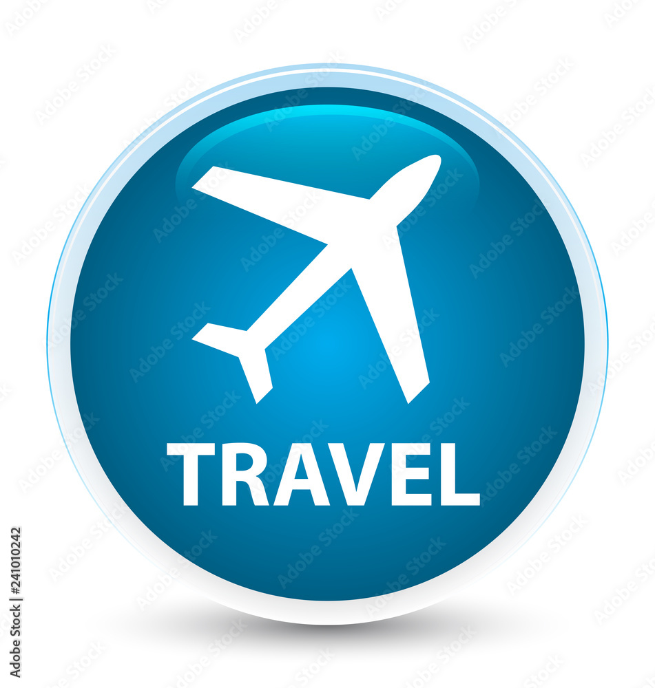 Travel (plane icon) special prime blue round button Travel (plane icon) special prime blue round button
