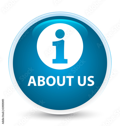 About us special prime blue round button