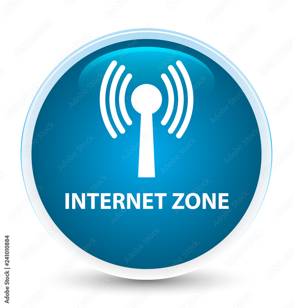 Internet zone (wlan network) special prime blue round button Internet zone (wlan network) special prime blue round button