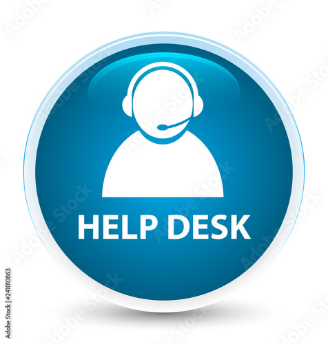 Help desk (customer care icon) special prime blue round button