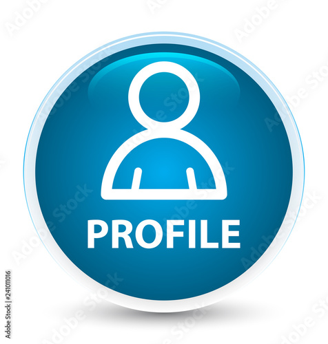 Profile (member icon) special prime blue round button