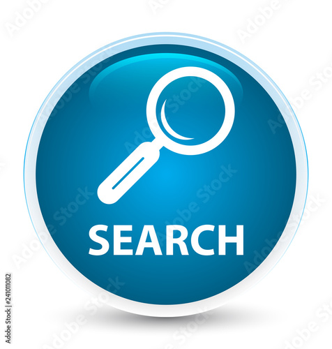 Search special prime blue round button