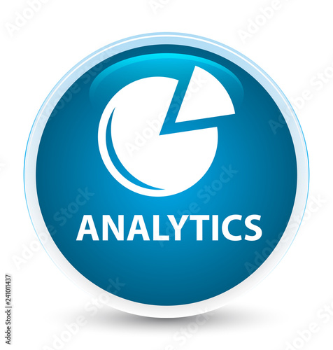 Analytics (graph icon) special prime blue round button