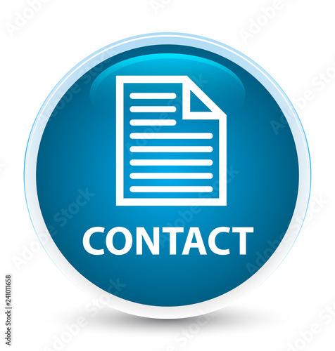 Contact (page icon) special prime blue round button